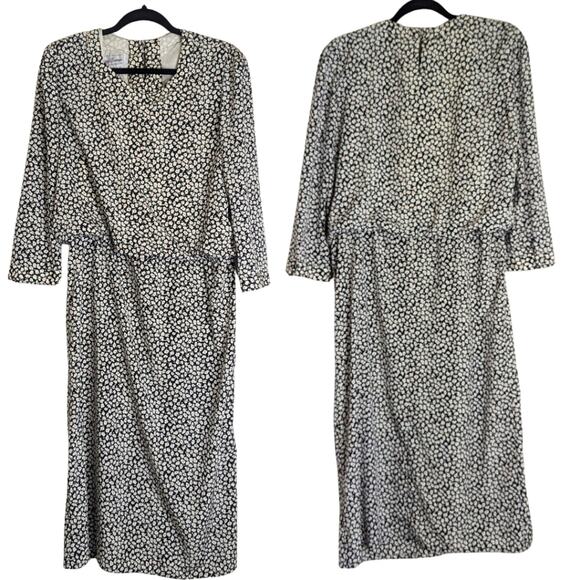 Vintage Mod Blouson Floral Maxi Dress Women's Size 12* - Picture 11 of 11